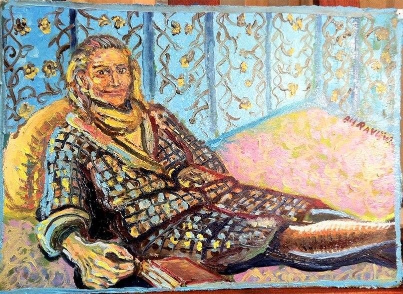 Портрет бабули. 35х50 см. Масло, картон.